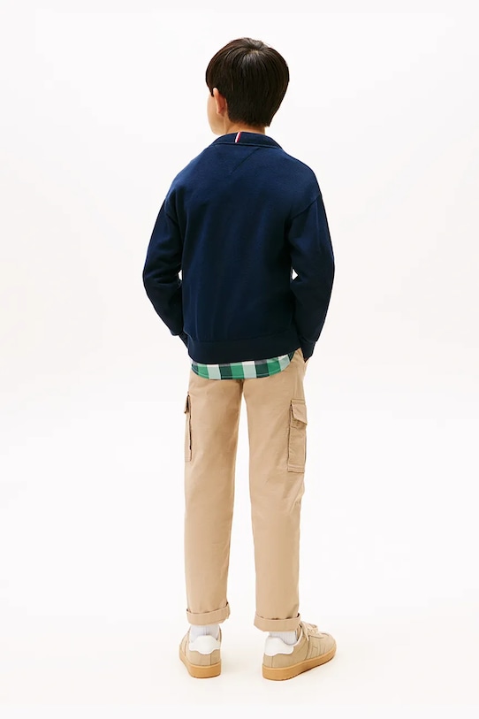 Дитячий бавовняний светр Tommy Hilfiger KB0KB09974.9BYA темно-синій