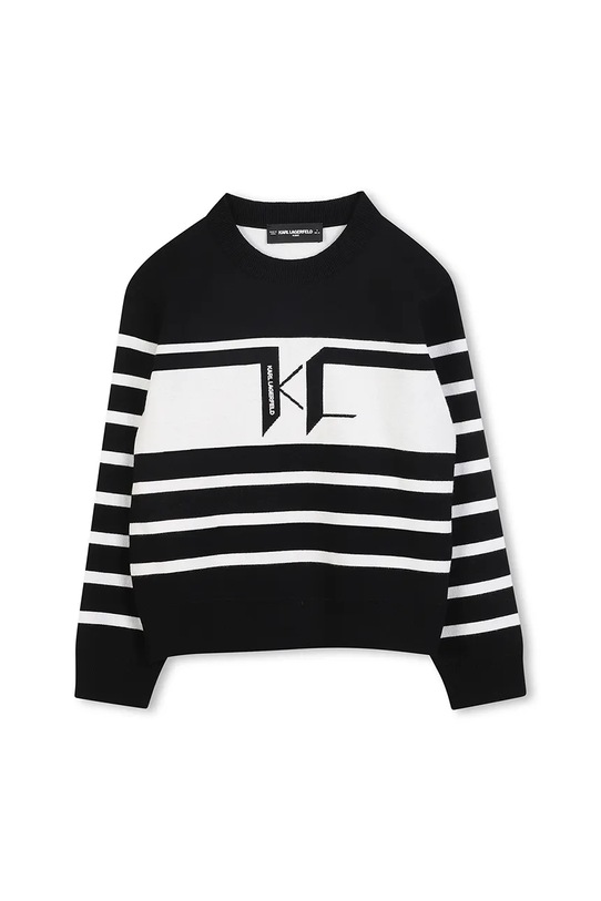 Karl Lagerfeld maglione per bambini a maglia fine nero Z30950.162.174