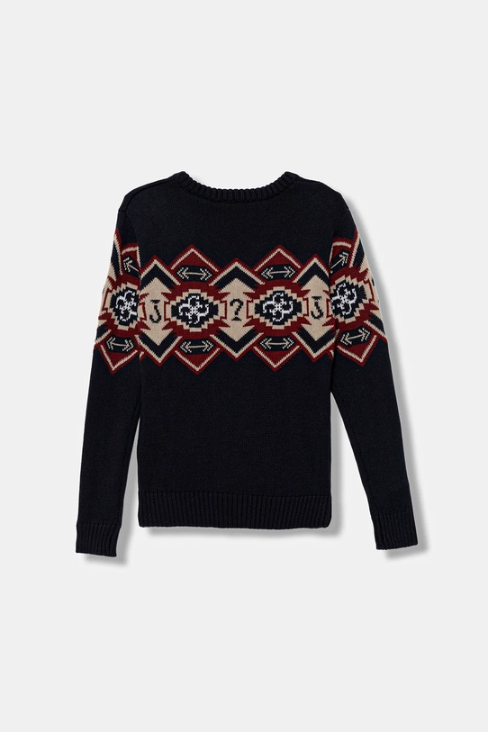 Guess sweter bawełniany dziecięcy L5BR05.Z2NN0.9BYA granatowy AW25