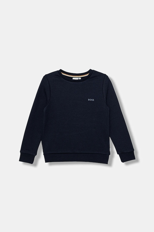 Detská mikina BOSS bez kapucne tmavomodrá J52348.114.150