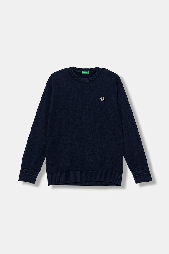 United Colors of Benetton sweter bawełniany dziecięcy bawełna granatowy 120YC108S.G.seasonal