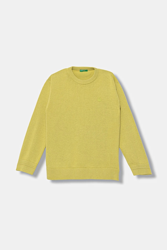 United Colors of Benetton sweter bawełniany dziecięcy bawełna zielony 120YC108S.G.seasonal