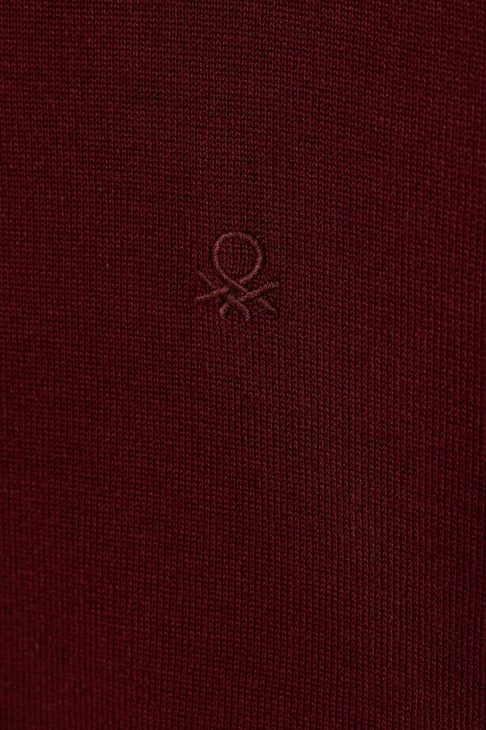 Chłopiec United Colors of Benetton sweter bawełniany dziecięcy 120YC108S.G.seasonal bordowy