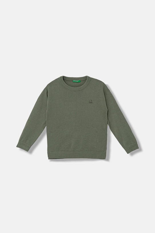 United Colors of Benetton sweter bawełniany dziecięcy bawełna zielony 120YC108S.G.seasonal