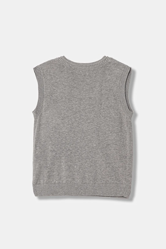 United Colors of Benetton vestă din bumbac pentru copii 120YC400O.G.seasonal gri AW25