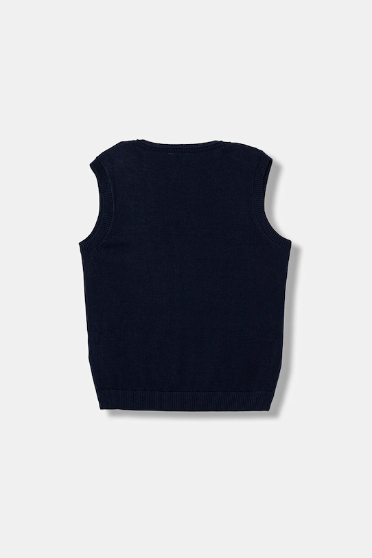 United Colors of Benetton vestă din bumbac pentru copii 120YC400O.G.seasonal bleumarin AW25