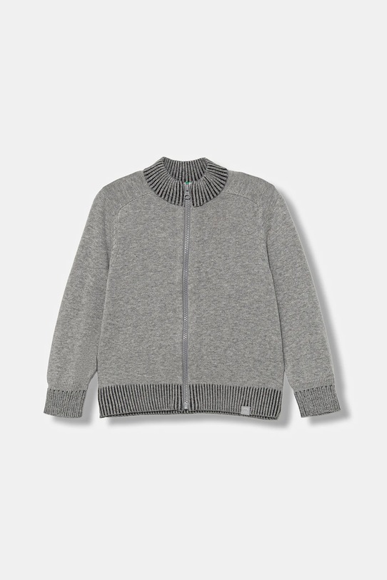 Dětský bavlněný kardigan United Colors of Benetton středně silná šedá 120YC500W.G.seasonal