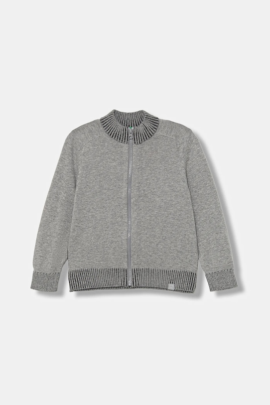 Детский хлопковый кардиган United Colors of Benetton остальные серый 120YC500W.G.seasonal