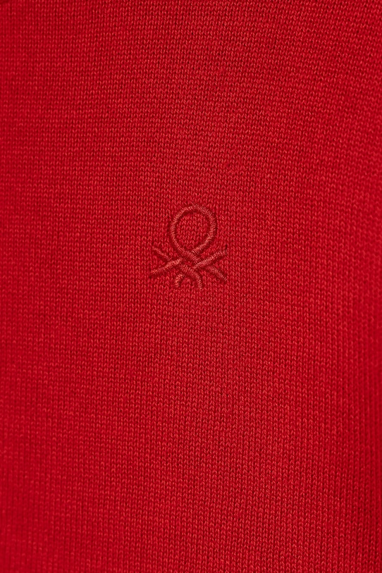 Băieți United Colors of Benetton pulover de bumbac pentru copii 120YG100X.P.seasonal rosu