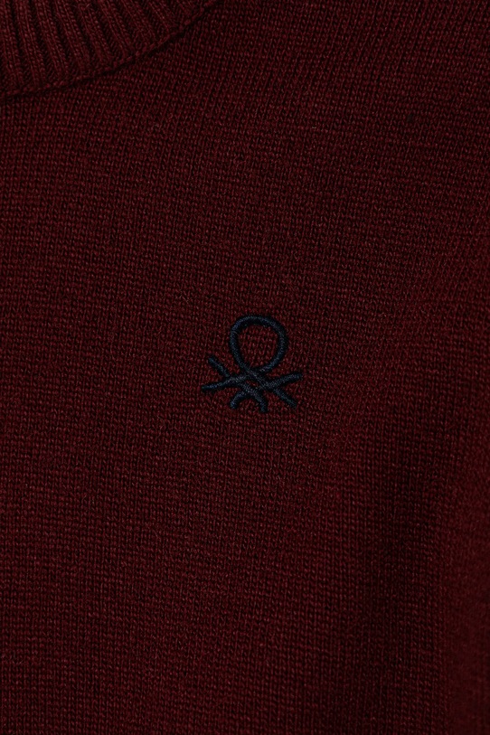 Băieți United Colors of Benetton pulover de lână pentru copii 1041H1025.P.Season.9BYA burgundia