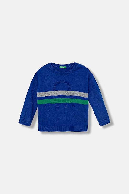 United Colors of Benetton pulover pentru copii din amestec de lână cu modele albastru 1041H102X.P.seasonal