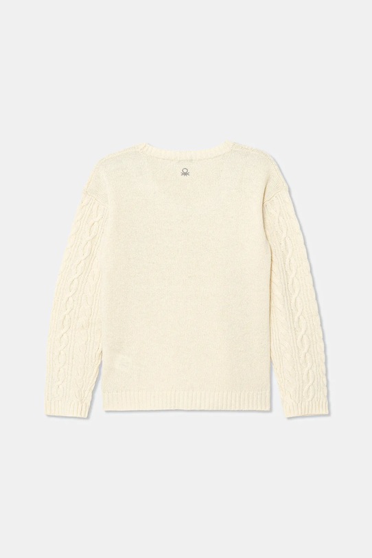 Детски пуловер с вълна United Colors of Benetton 1344C107G.G.reproposed бежов AW25