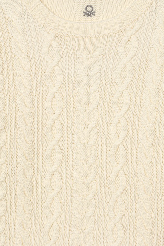 Момче Детски пуловер с вълна United Colors of Benetton 1344C107G.G.reproposed бежов