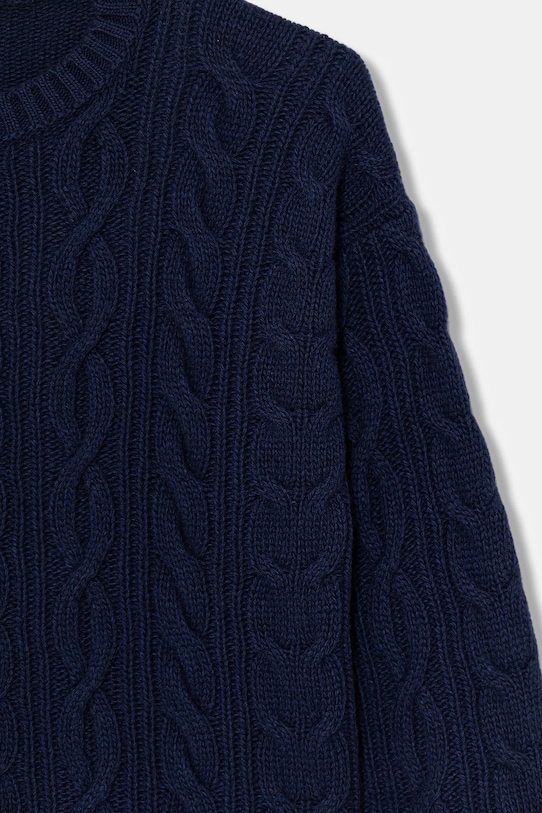 Chłopiec United Colors of Benetton sweter z dodatkiem wełny dziecięcy 1344C107G.G.reproposed granatowy