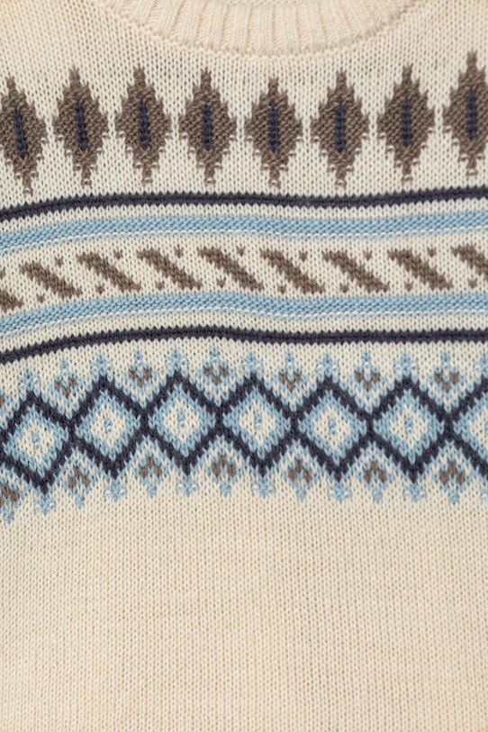 Αγορίστικα Παιδικό πουλόβερ με προσθήκη μαλλιού United Colors of Benetton 1PF6H1030.P.Seasonal μπεζ