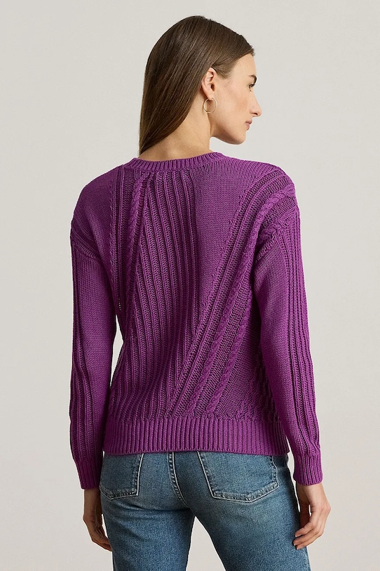 Хлопковый свитер Lauren Ralph Lauren 200971433 фиолетовой AW25