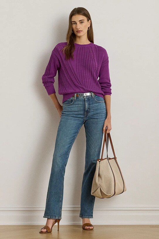 Ruházat Lauren Ralph Lauren pamut pulóver 200971433 lila