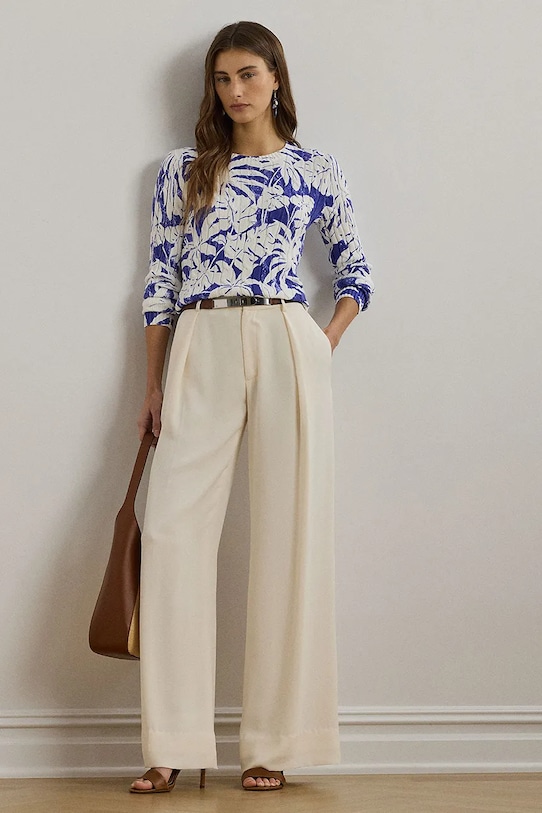 Ruházat Lauren Ralph Lauren pamut pulóver 200971174 fehér