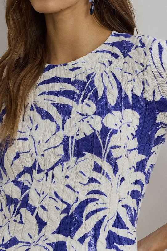 Lauren Ralph Lauren pamut pulóver fehér 200971174