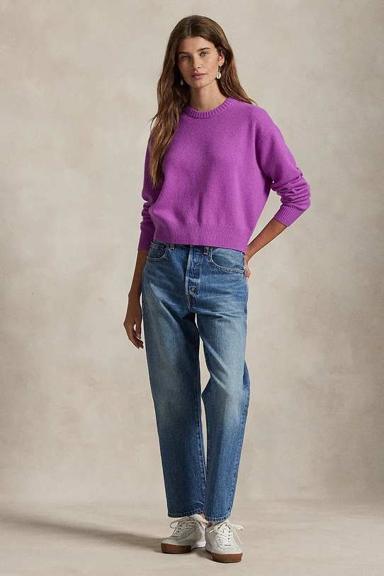 Oblečení Vlněný svetr Polo Ralph Lauren 211914515 fialová