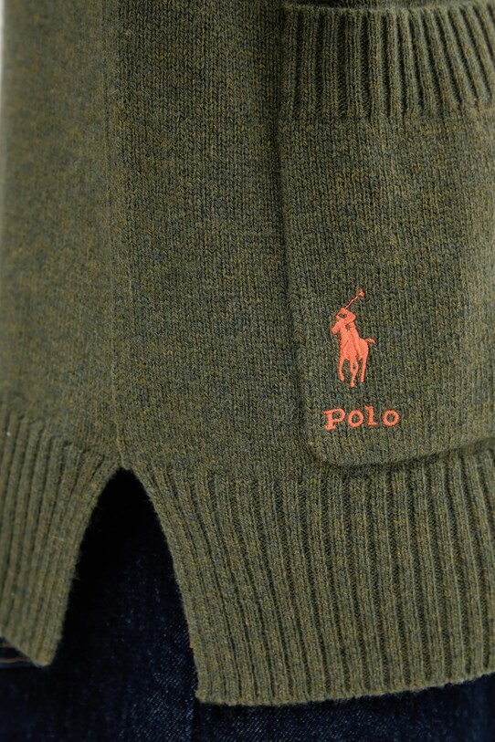 Polo Ralph Lauren cardigan din lână 211914536 verde