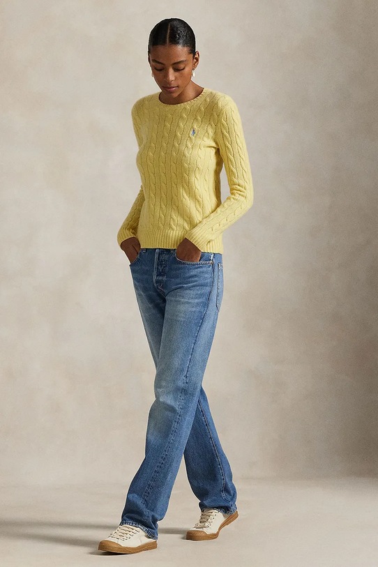 Odzież Polo Ralph Lauren sweter 211971865 żółty