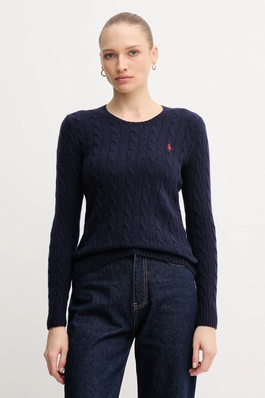 Polo Ralph Lauren sweter okrągły granatowy 211971865