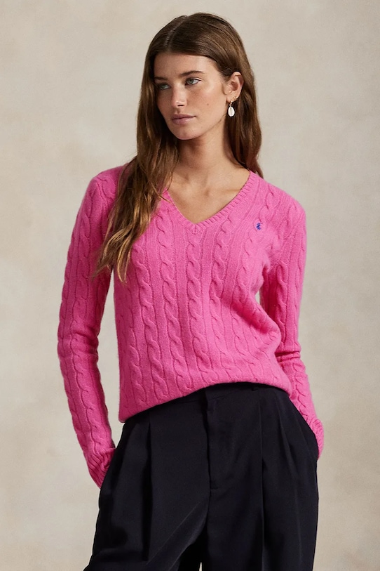 Пуловер Polo Ralph Lauren шпиц розов 211971866