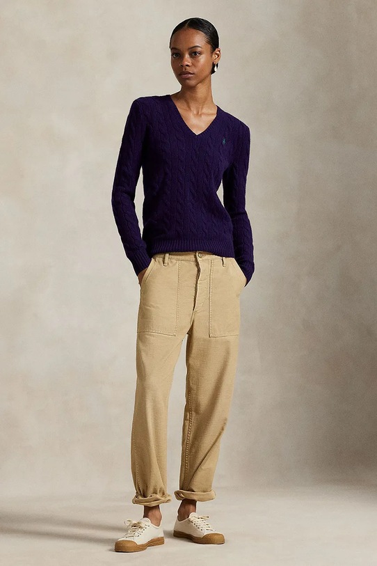 Odzież Polo Ralph Lauren sweter 211971866 fioletowy