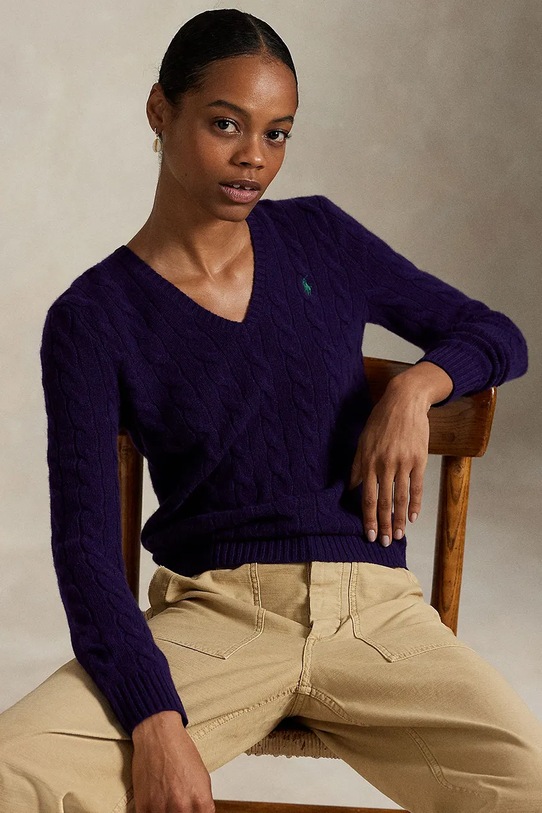 Πουλόβερ Polo Ralph Lauren μωβ 211971866