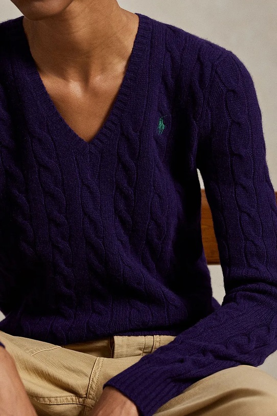 Polo Ralph Lauren sweter 211971866 fioletowy