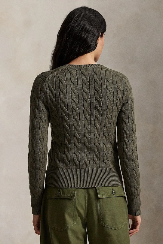 Polo Ralph Lauren kardigan bawełniany 211971868 zielony AW25