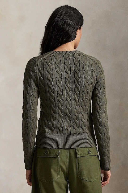 Polo Ralph Lauren kardigan bawełniany 211971868 zielony AW25