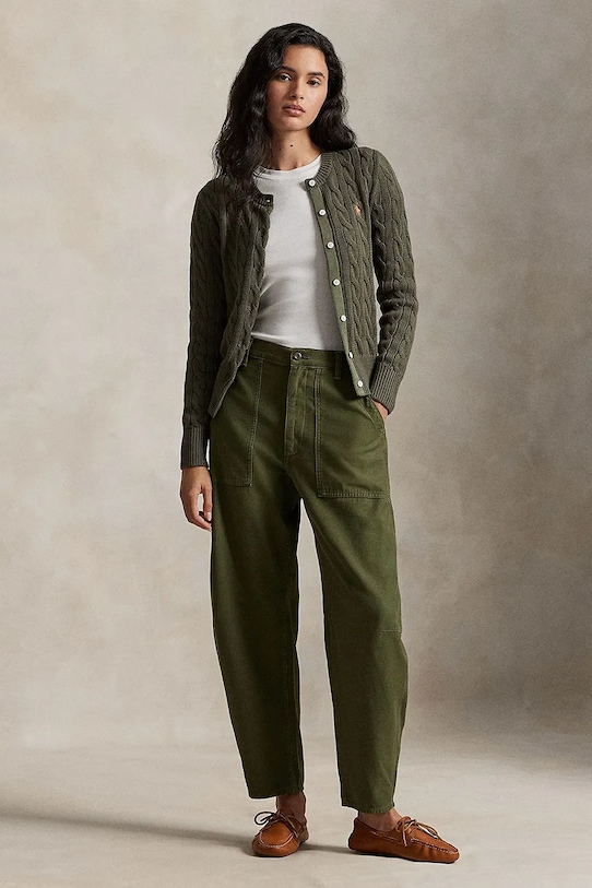 Odzież Polo Ralph Lauren kardigan bawełniany 211971868 zielony