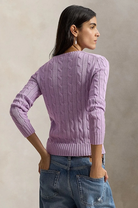 Polo Ralph Lauren maglione in cotone 211971869 violetto AA00