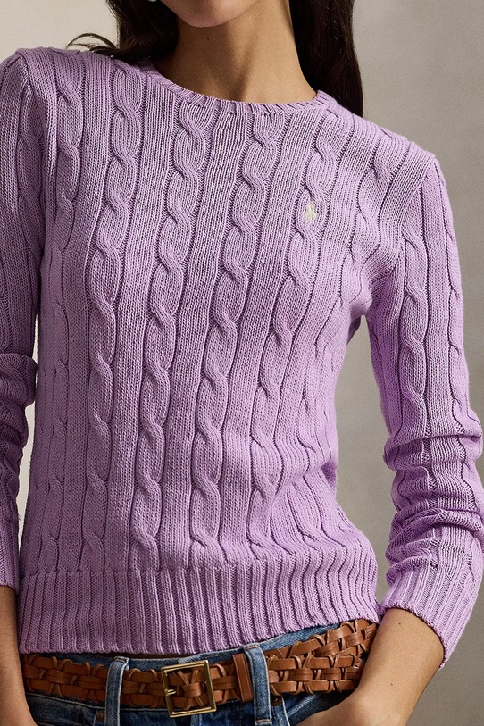 Polo Ralph Lauren sweter bawełniany fioletowy 211971869
