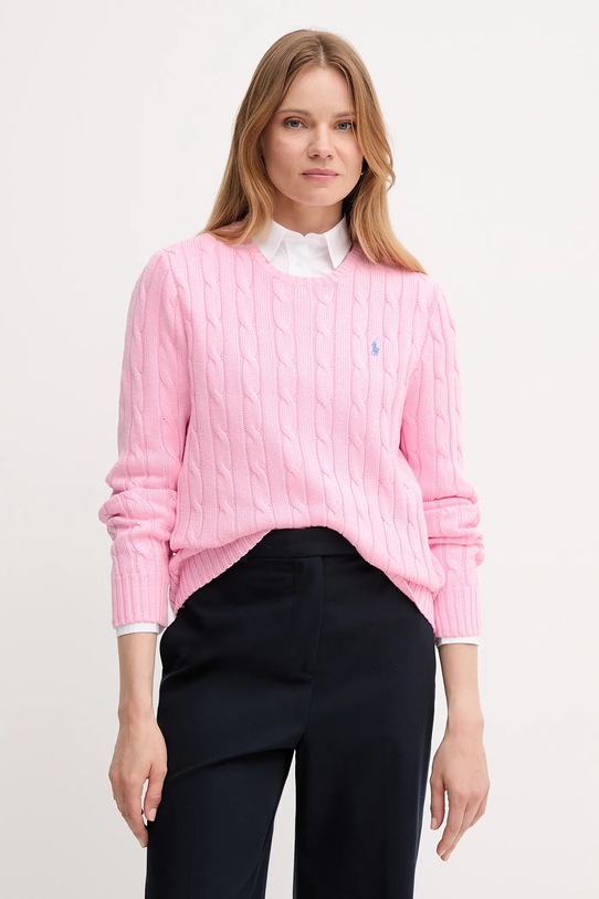 Sveter Polo Ralph Lauren okrúhly ružová 211971869