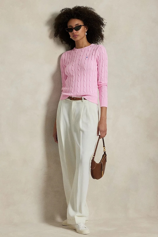 Odzież Polo Ralph Lauren sweter bawełniany 211971869 różowy