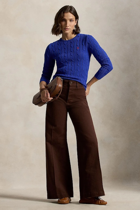 Одяг Бавовняний светр Polo Ralph Lauren 211971869 блакитний