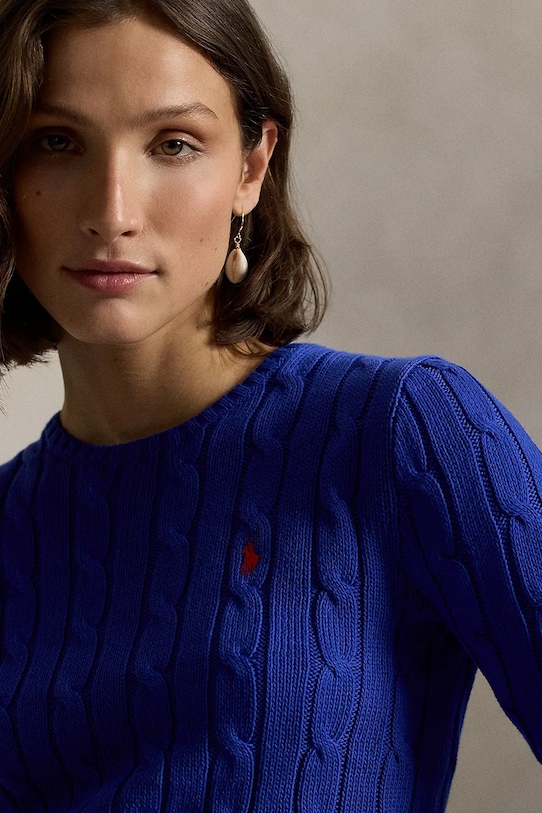 Бавовняний светр Polo Ralph Lauren блакитний 211971869