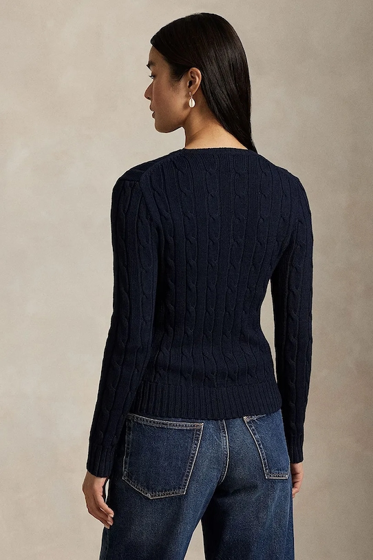 Polo Ralph Lauren sweter bawełniany 211971869 granatowy AA00