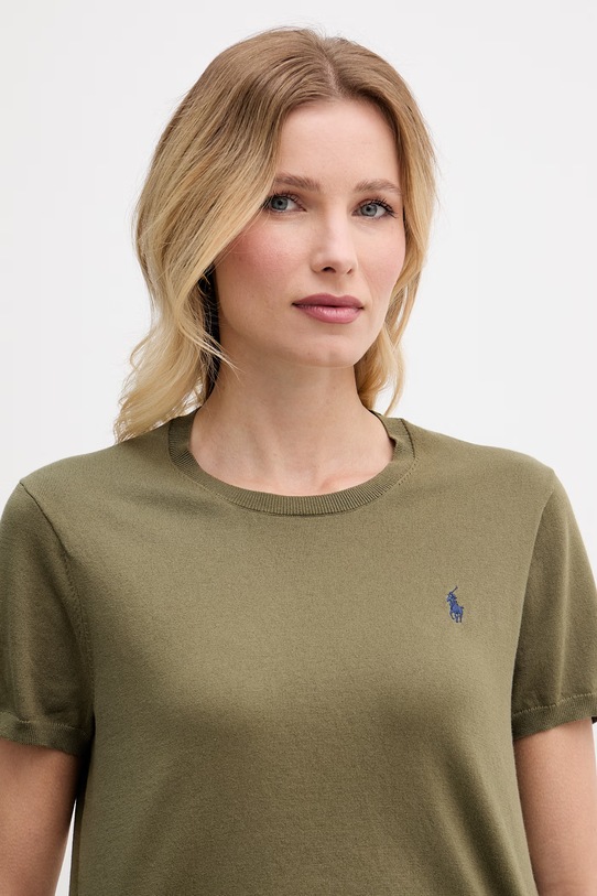 Polo Ralph Lauren свитер с коротким рукавом женский хлопковый зелёный 211971872