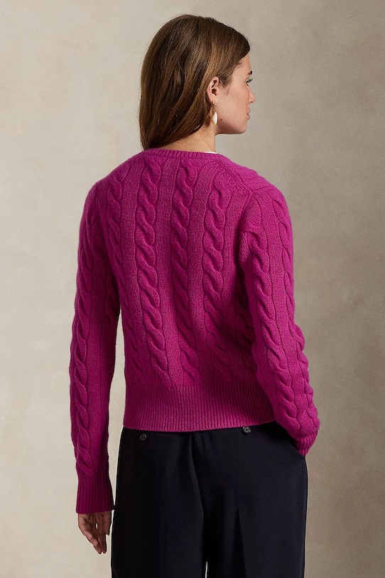 Polo Ralph Lauren sweter wełniany 211972104 różowy AW25