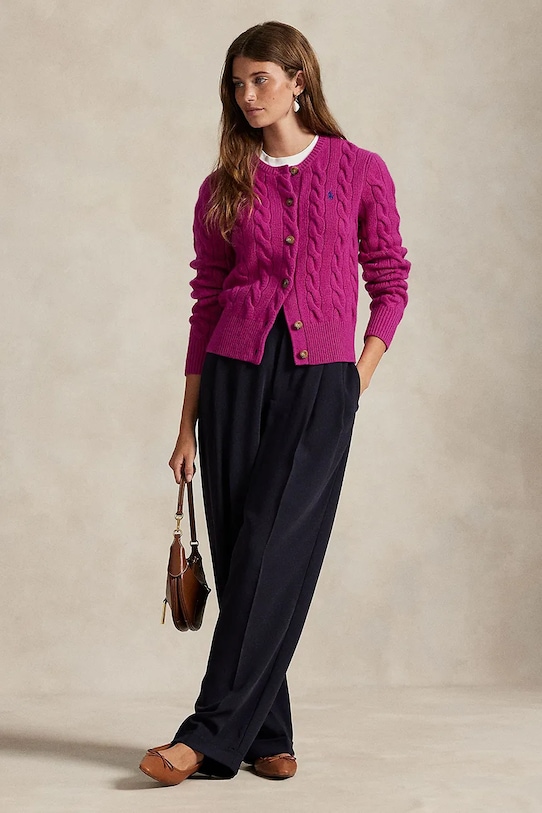 Odzież Polo Ralph Lauren sweter wełniany 211972104 różowy