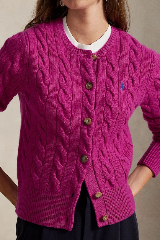 Polo Ralph Lauren sweter wełniany różowy 211972104