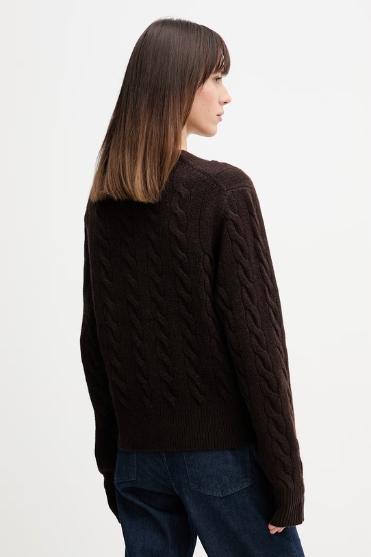 Odzież Polo Ralph Lauren kardigan wełniany 211972104 brązowy