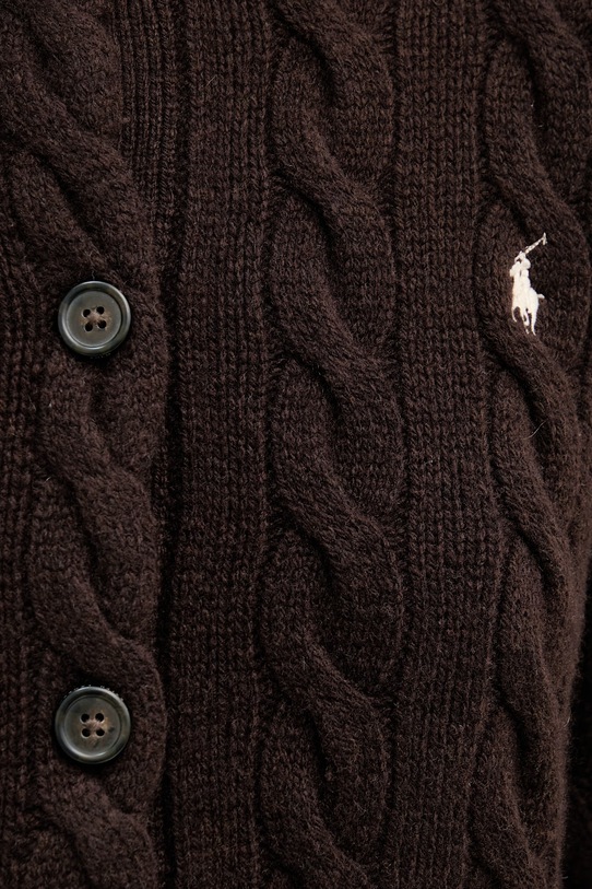 Polo Ralph Lauren kardigan wełniany 211972104 brązowy