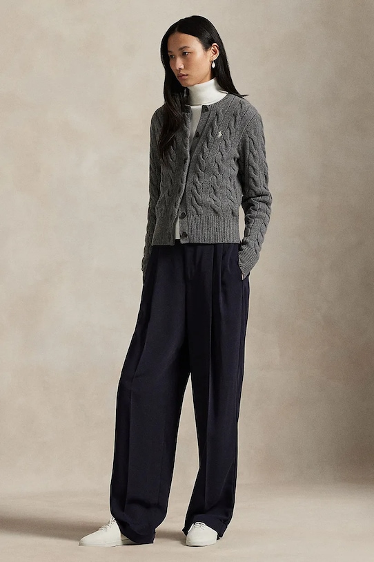 Odzież Polo Ralph Lauren sweter wełniany 211972104 szary