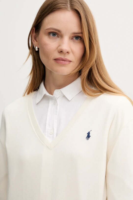 Polo Ralph Lauren pulover de bumbac bej 211972105