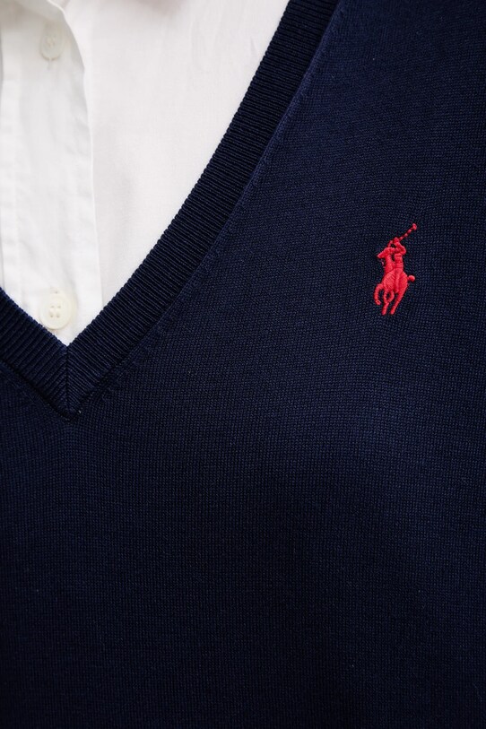 Polo Ralph Lauren maglione in cotone 211972105 blu navy